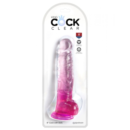 Фаллос King Cock Clear 8", Pipedream