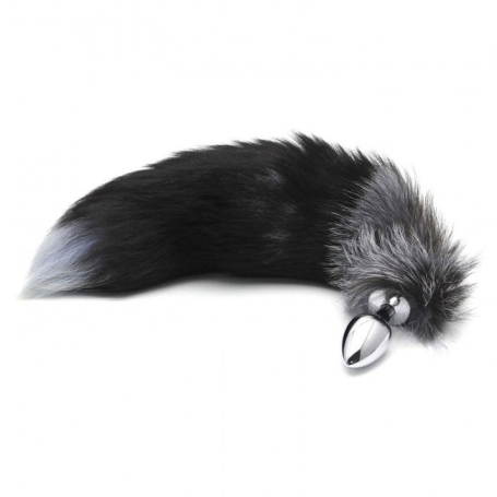 Пробка с хвостом Black &amp; White Fox